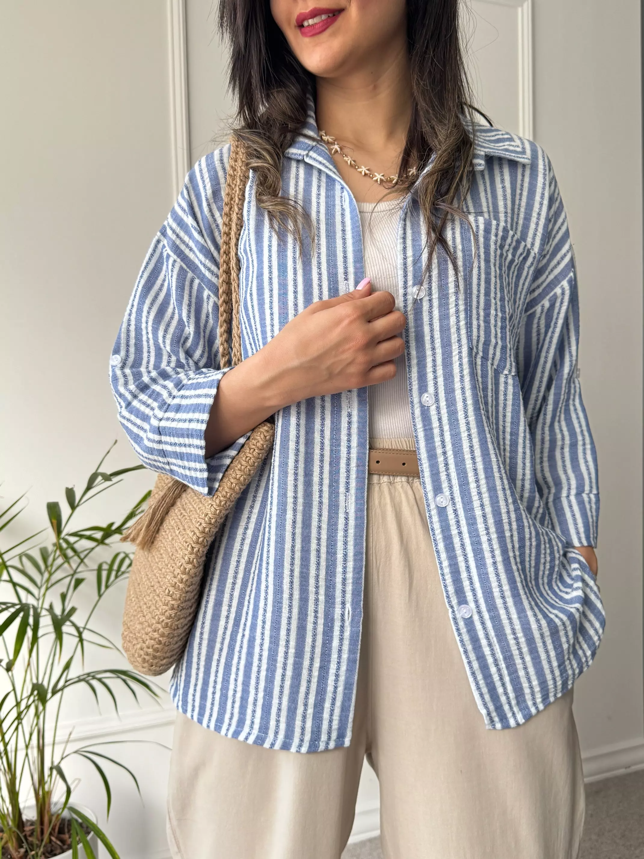 مانتو شومیزی راه راه یاس